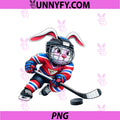 Easter Bunny Ice Hockey Player PNG, Cute Rabbit PNG