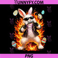 Easter Bunny Playing Harmonica PNG, Instrument Chocolate Eggs PNG