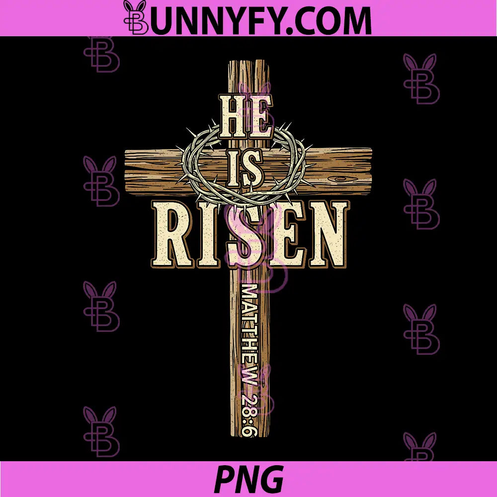 Easter Cross He is Risen PNG, Jesus Christian PNG