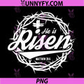 He Is Risen Matthew 286 Christian Cross PNG, Easter Faith Design PNG