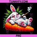 Easter Day Cannabis Marijuana PNG, Stoned 420 Bunny Smoking Weed PNG
