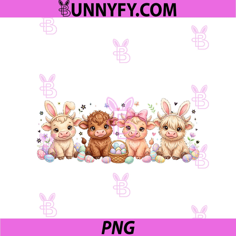 Easter Day Egg PNG, Hunt Highland Cow Western Life Country PNG