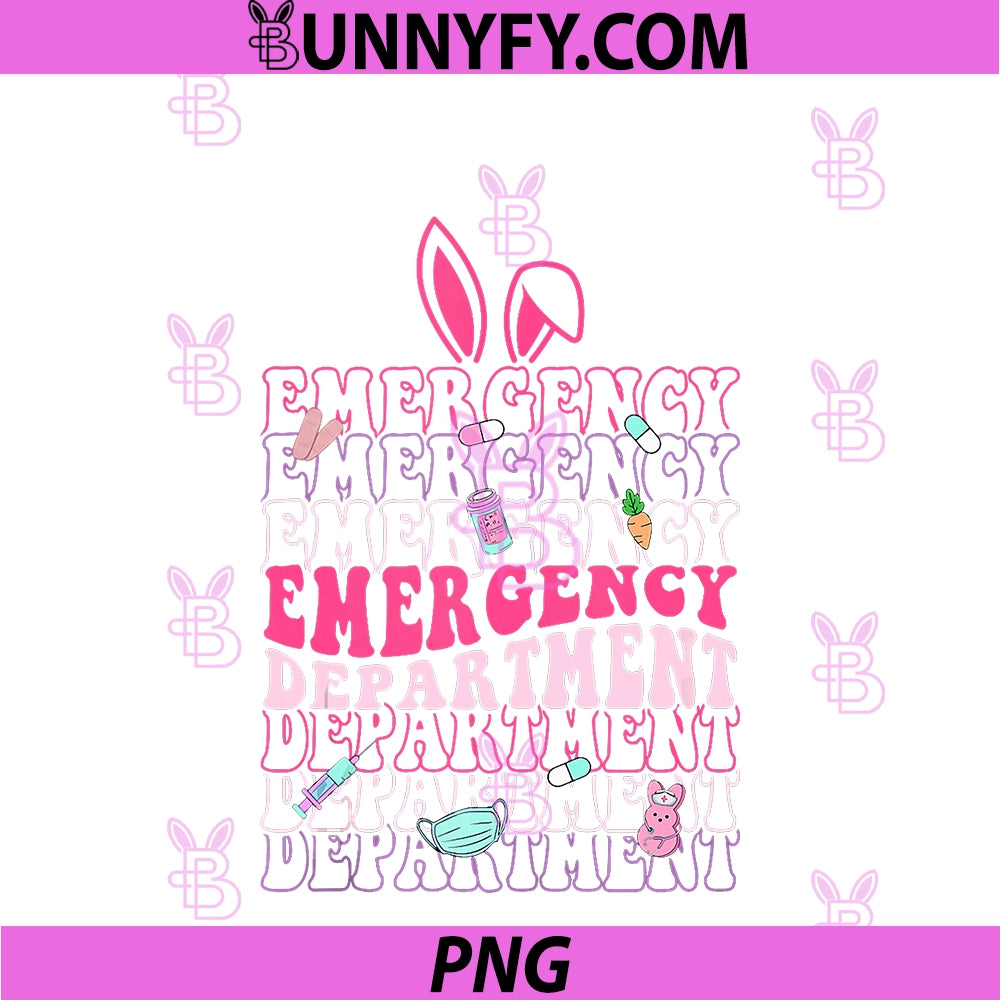 Easter Day Emergency Department ER Nurse PNG, Squad Bunny Rabbit PNG