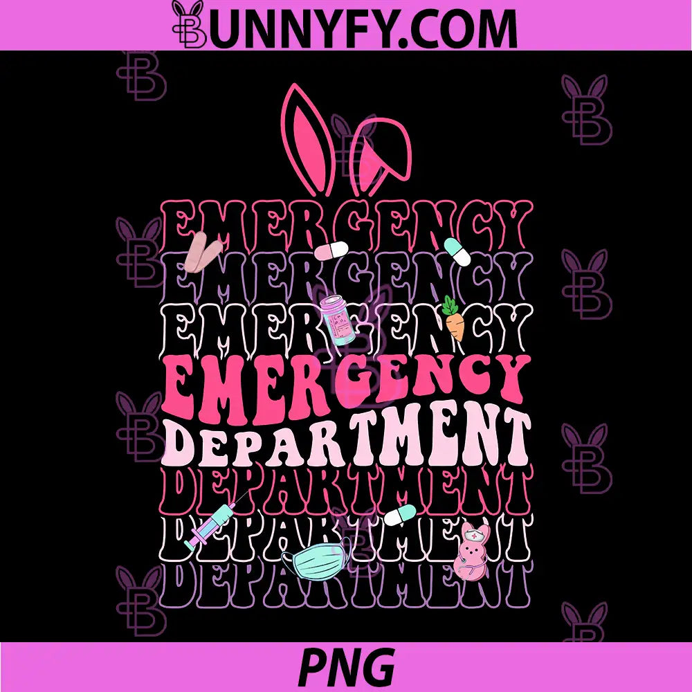 Easter Day Emergency Department PNG, ER Nurse Squad Bunny Rabbit PNG