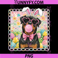 Easter Dog Bunny Ears PNG, Funny Rottweiler Easter Bunny Dog PNG