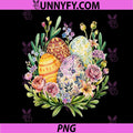 Easter Egg Floral PNG, Cute Easter Sunday PNG