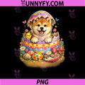 Easter Hatched Egg PNG, Akita Puppy Dog Surprise PNG