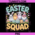 Easter Squad PNG, Bunny Chick Lamb Gnome Eggs PNG