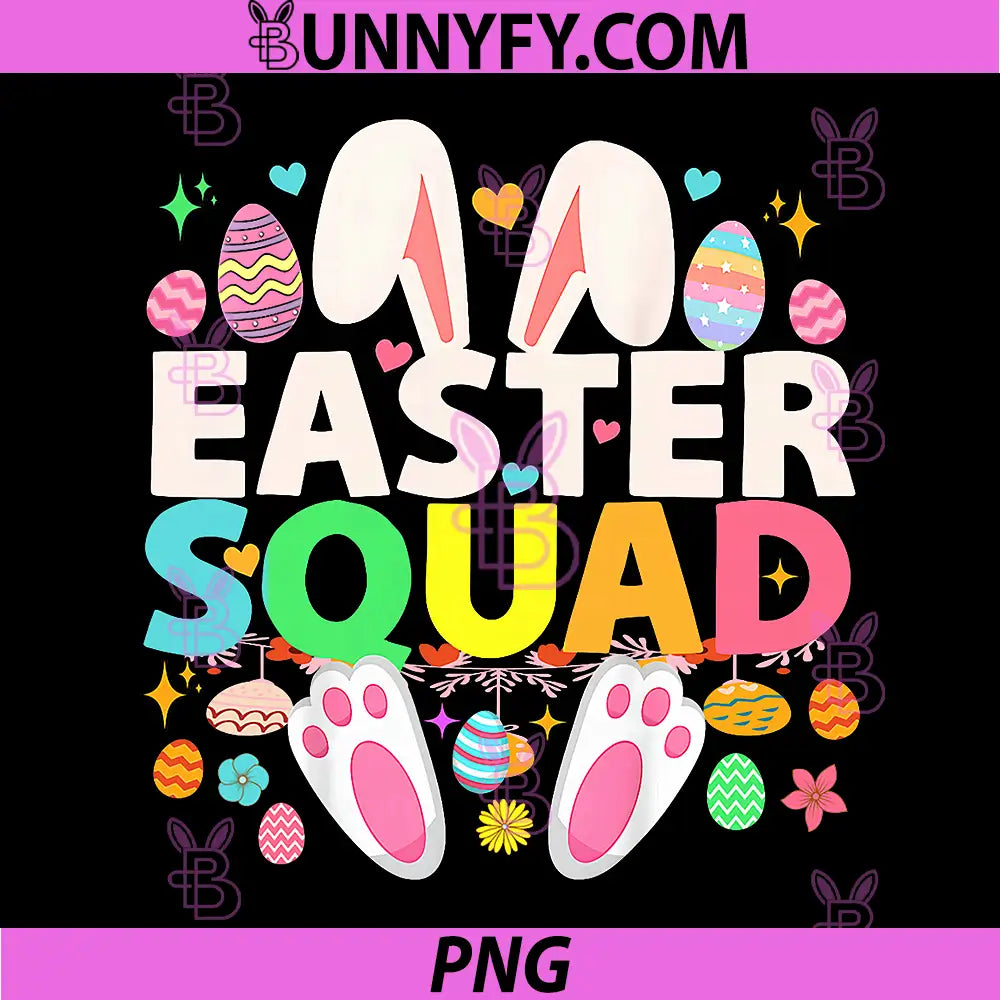 Easter Squad Fun PNG, Bunny Egg Hunt PNG, Family Hunting Easter Day PNG
