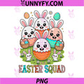 Easter Squad PNG, Group Bunny Eggs PNG, Funny Hunting Chocolate Eggs PNG