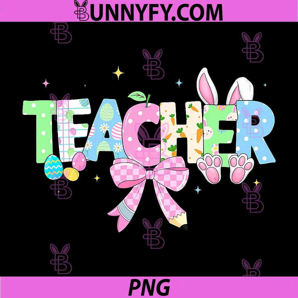 Easter Teacher Bunny Egg PNG, Funny Rabbit for Teacher PNG