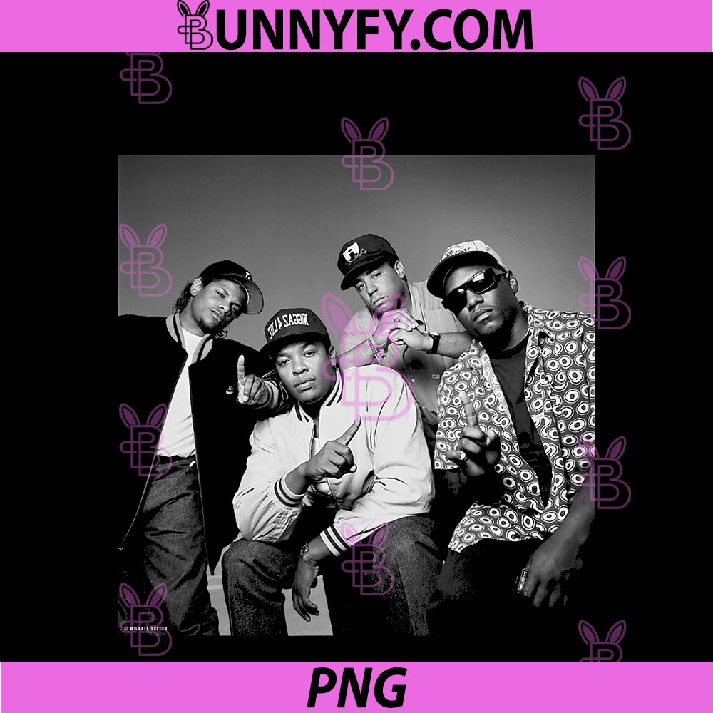 Easy-E Dr Dre DJ Yella MC Ren PNG, NWA By Michael Grecco PNG