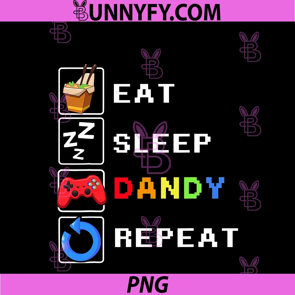 Eat Sleep PNG, Dandy Repeat PNG
