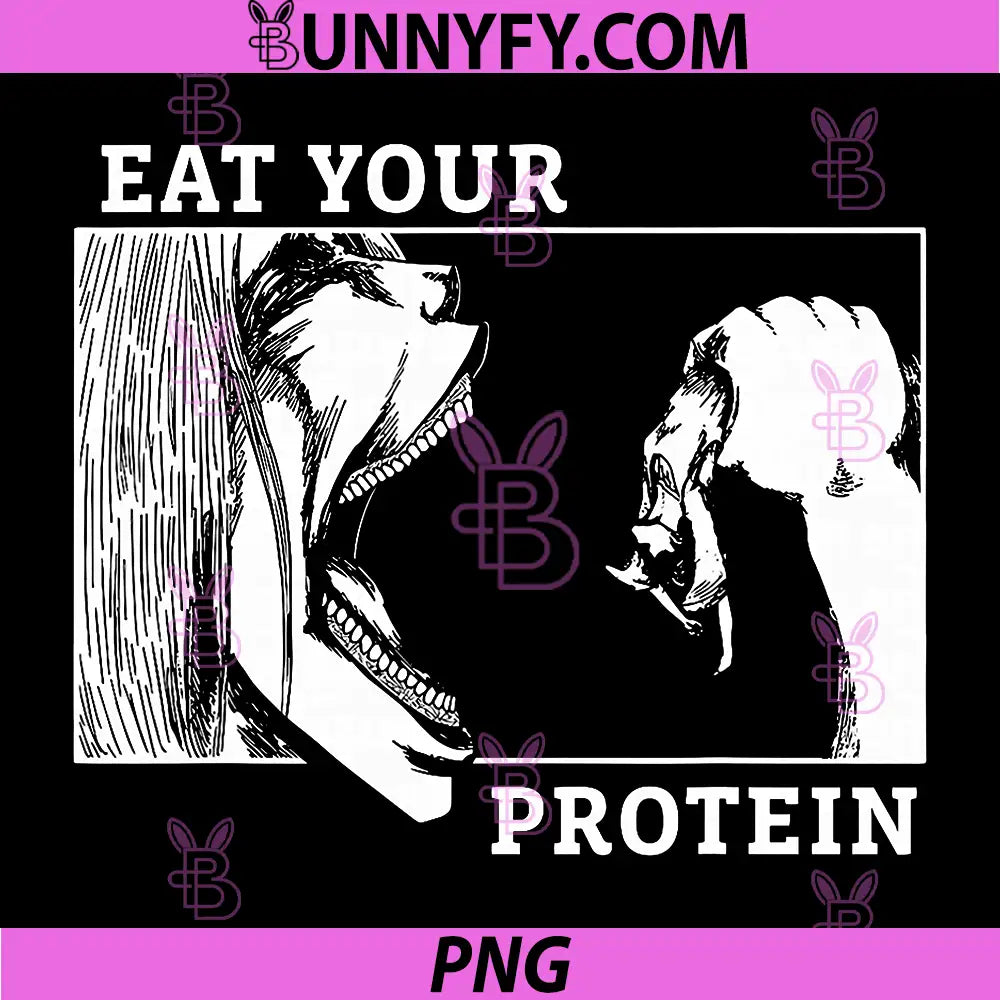Eat Your Protein PNG, Man vs Beast Gym Fitness PNG