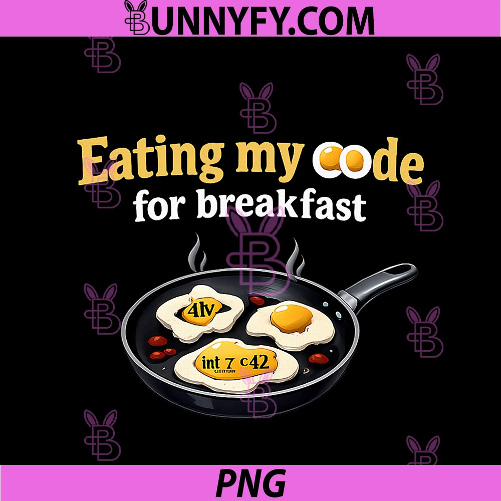 Eating My Code For Breakfast PNG, Programmer Humor PNG