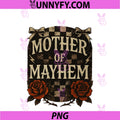 Edgy Mom Cool Mom PNG, Mother's Day Coquette Bow Rose Checker PNG