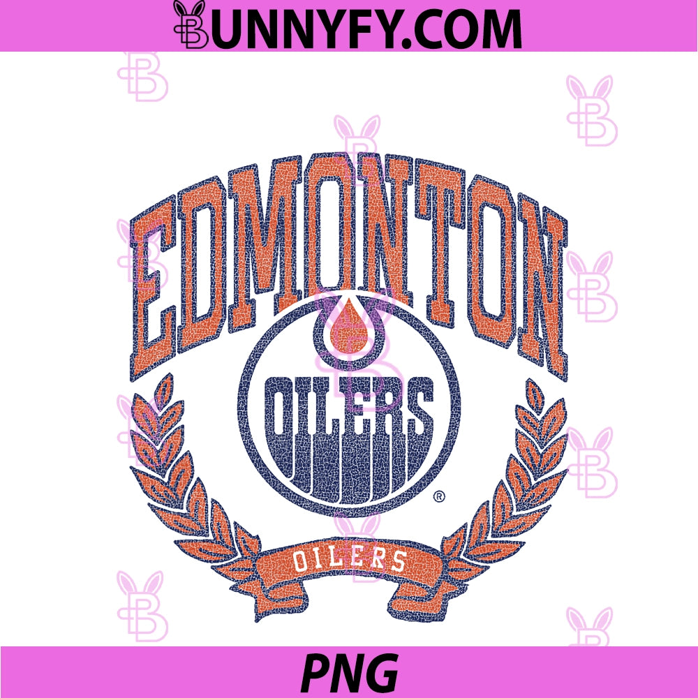 Edmonton PNG, Oilers Vintage Victory White Officially Licensed PNG