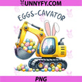 Eggs Cavator Easter Day PNG, Excavator Easter PNG