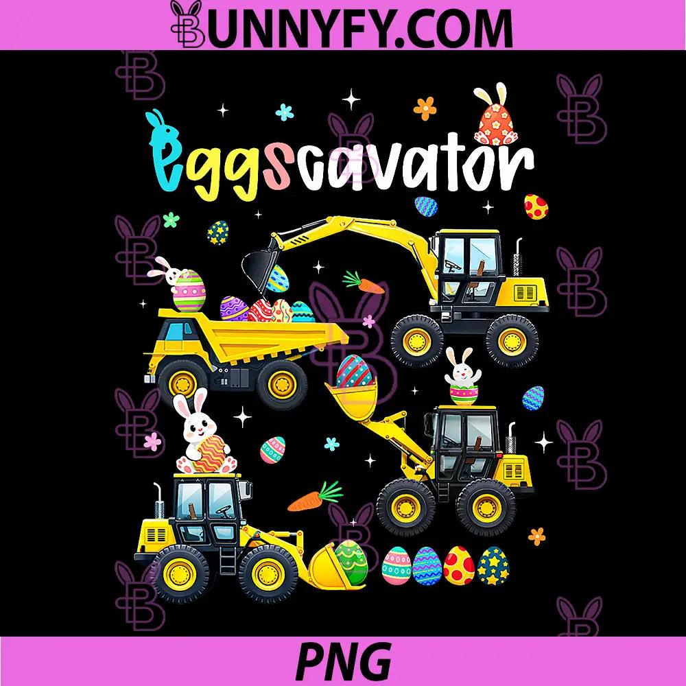 Eggscavator PNG, Contruction Rabbit Easter Bunny PNG