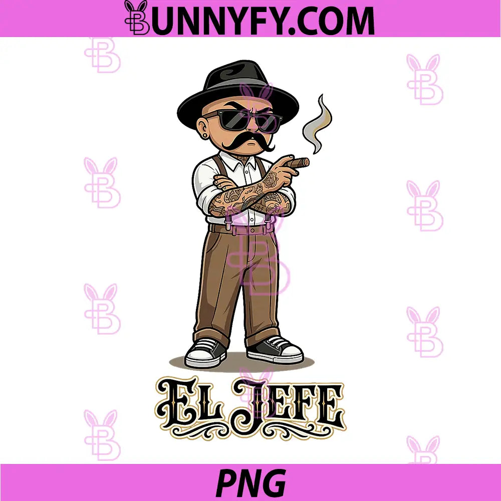 El Jefe Chicano Boss PNG, Cholo Pachuco Mexican Homie PNG