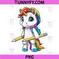 Elementary School Enrollment PNG, Unicorn Teacher Student PNG