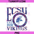 Elizabeth City State Vikings PNG, Vintage Dibs Heather Gray PNG