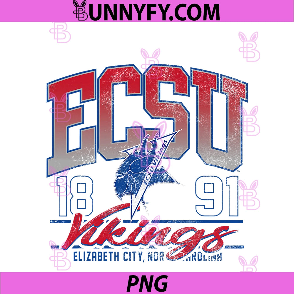 Elizabeth City State Vikings PNG, Vintage Kicking It Gray PNG