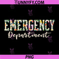 Emergency Department Floral Medical Design PNG, ER Nurse Healthcare PNG