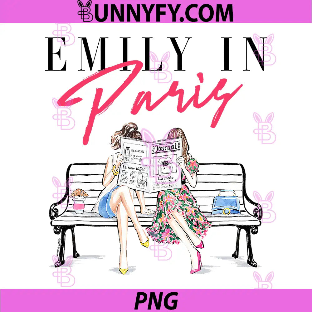 Emily in Paris PNG, Best Friends Journal Reading Illustration PNG