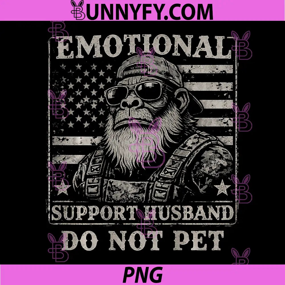 Emotional Support Husband Do Not Pet PNG, Funny Monkey PNG
