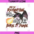 Burn It Down Dragon Rider Art PNG, Fourth Wing Empyrean PNG