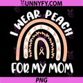 Endometrial Cancer Uterine Support PNG, I Wear Peach For My Mom PNG