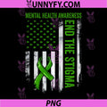 End the Stigma PNG, US Flag Mental Health Awareness PNG