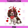 English Springer Spaniel Valentines Day PNG, Lover Dog Heart PNG