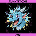 Epic Blue Dragon PNG, Cartoon Head Splash Fantasy PNG