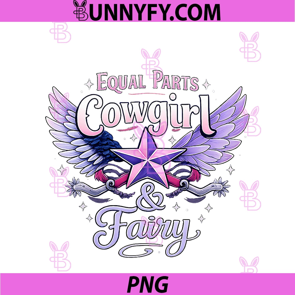 Equal Parts Cowgirl And Fairy PNG, Unicorn Wrangler PNG