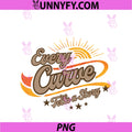 Every Curve Tells A Story Body Positive Retro PNG, Sunset Design PNG