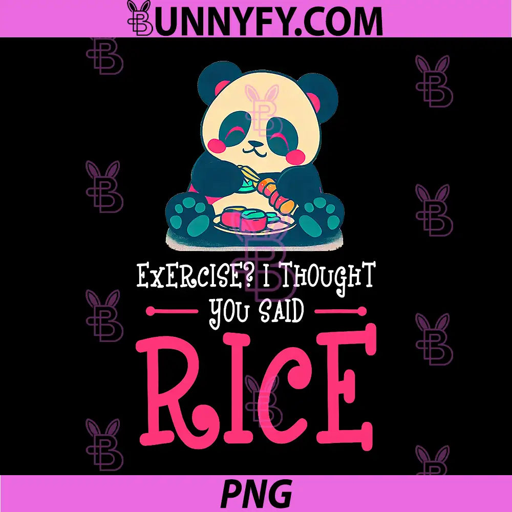 Exercise I Thought You Said Extra Rice PNG, Panda Sushi PNG