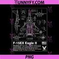 F-15 Eagle II PNG, Blueprint Technical Schematic Aviation Art PNG
