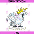 F-Caw-F Parrot PNG, Funny Screaming Cockatoo Pun Meme Cockatiel PNG