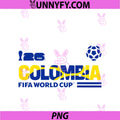 FIFA World CUP26 PNG, Qualifier Colombia PNG