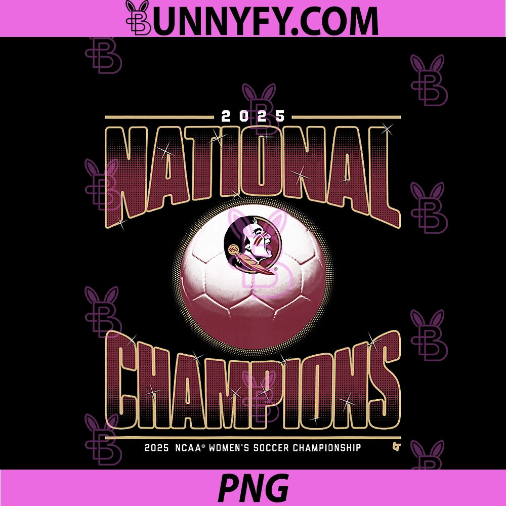 FSU Women's Soccer PNG, 2025 National Champions Florida State PNG