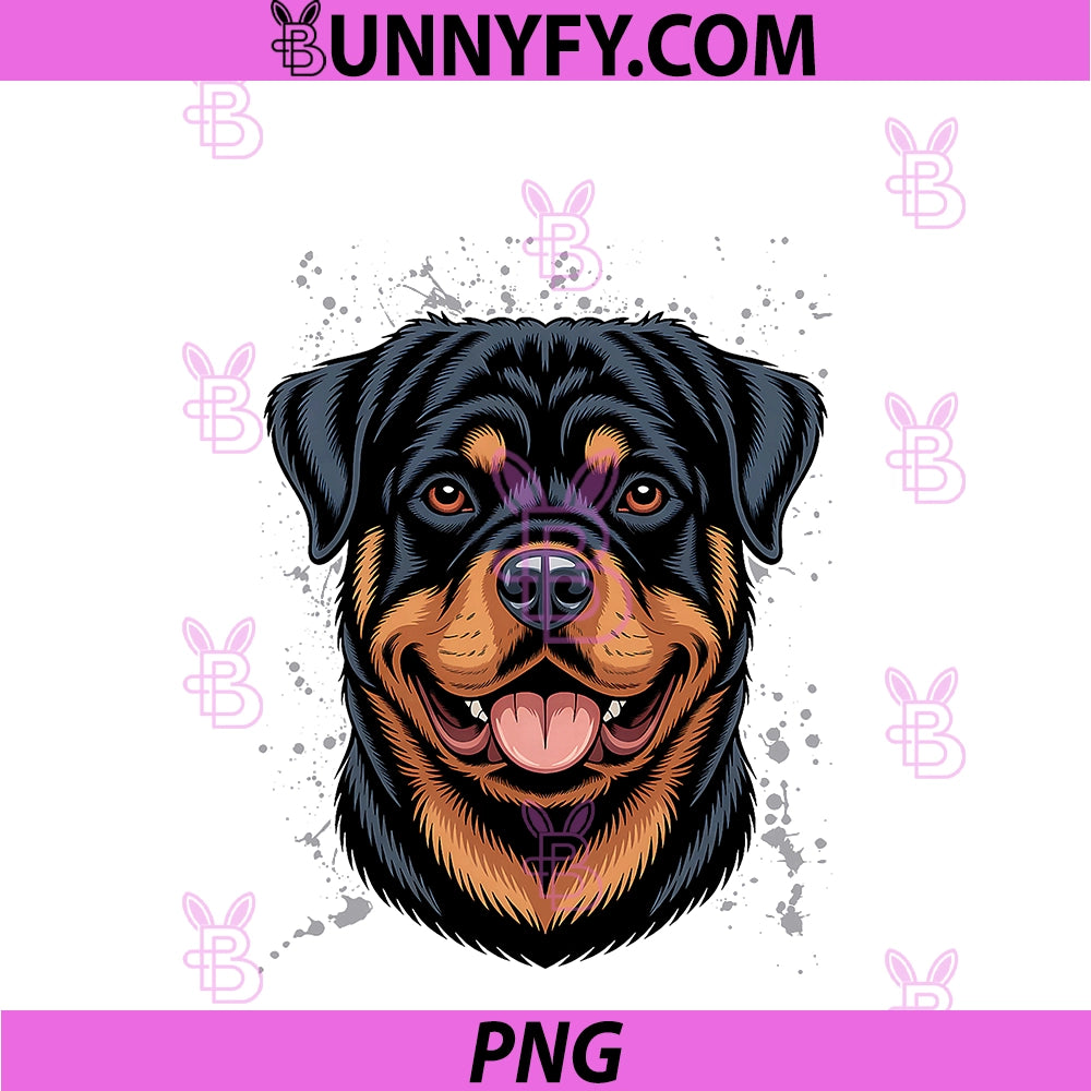 Face Portrait Watercolor PNG, Painting Rott Cool Dog Rottweiler PNG