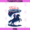 Fade To Fantasy PNG, Unicorn Wrangler Cowgirl Silhouette PNG