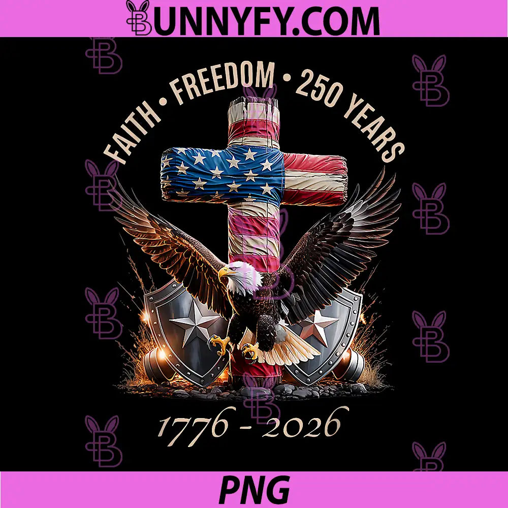Faith Freedom 250 Years 250th PNG, Anniversary USA Independence PNG