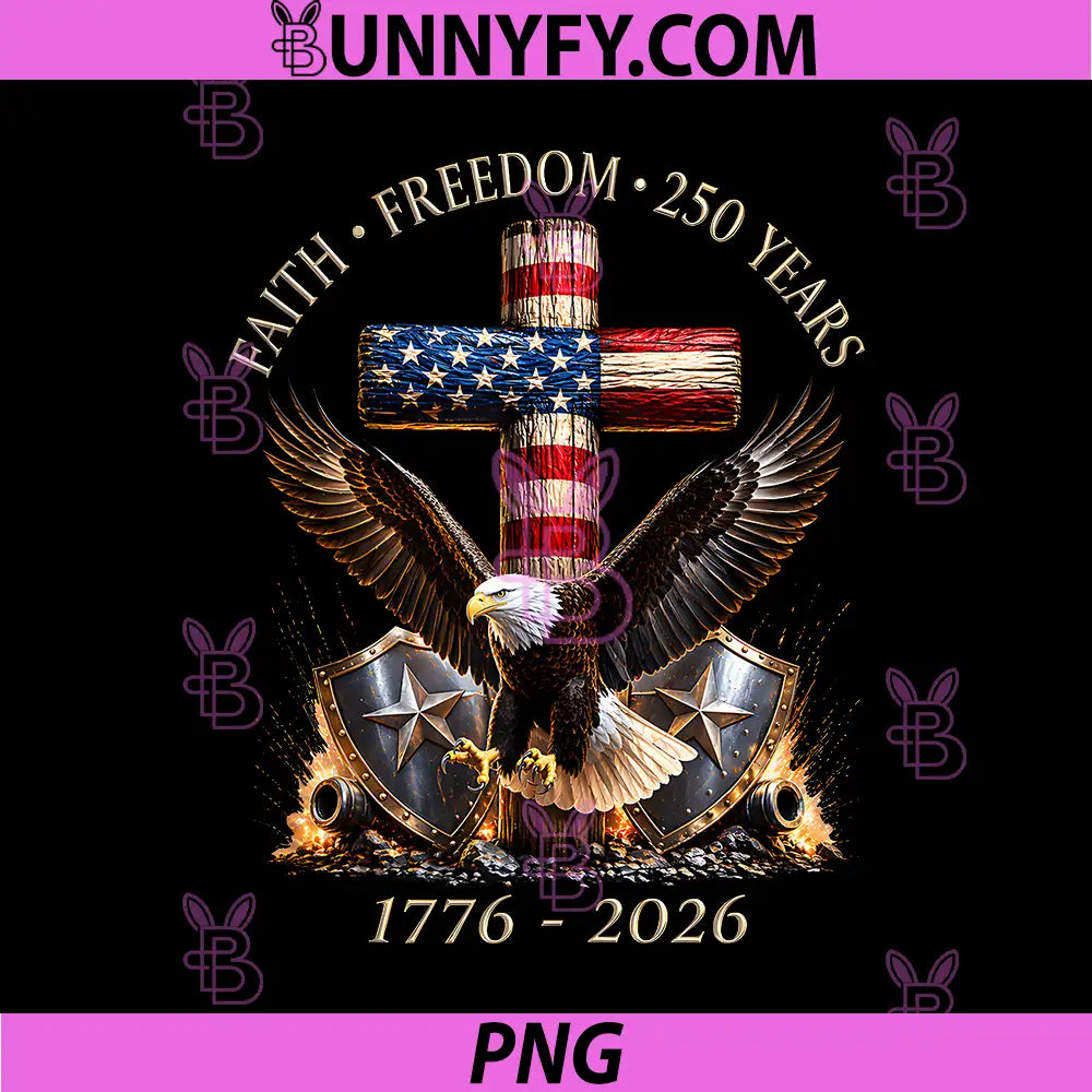 Faith Freedom 250 Years 250th PNG, Anniversary USA Independence PNG