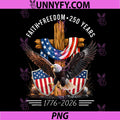 Faith Freedom 250 Years PNG, Christian Cross Eagle 4th of July PNG