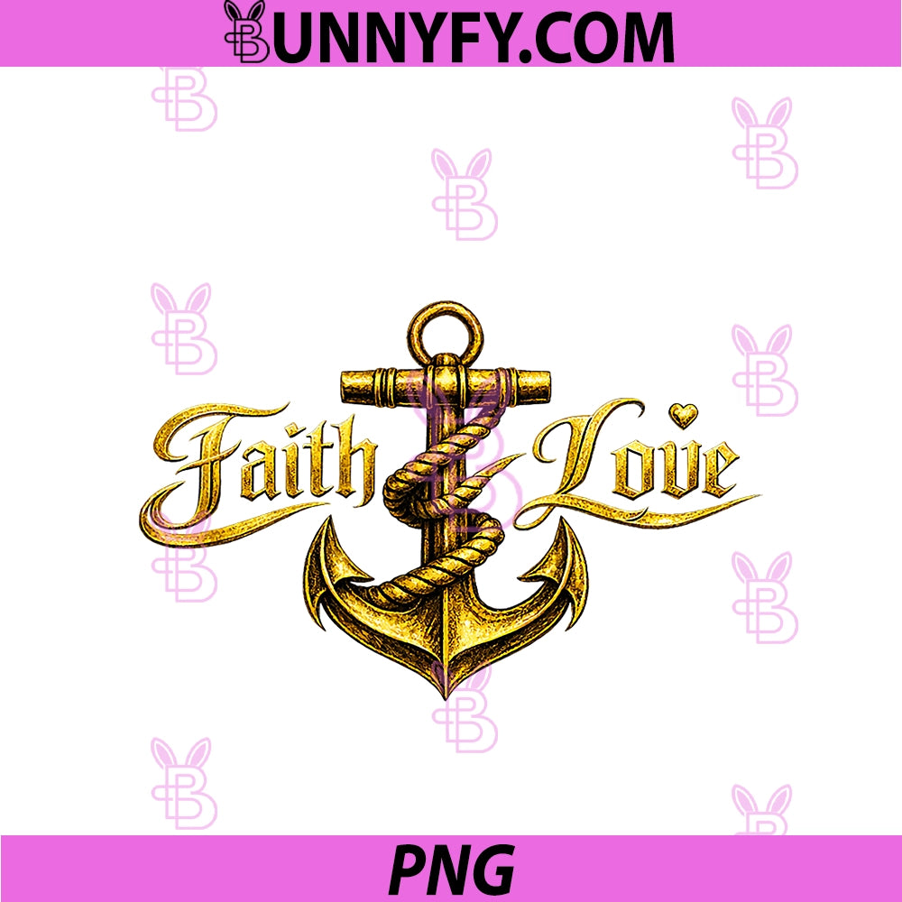 Faith Hope Love Collection Minimalist PNG, Design Anchor Heart PNG