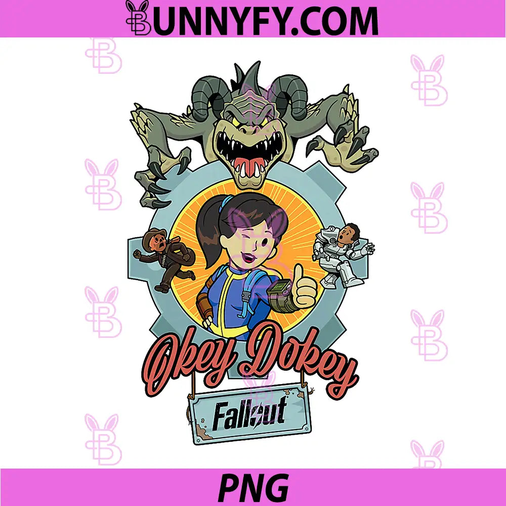 Okey Dokey Fallout Cartoon Graphic PNG, Fallout Game Character Art PNG