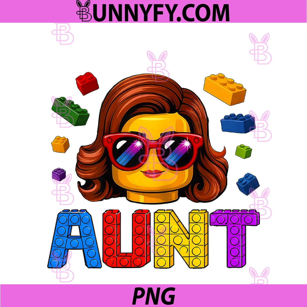 Family Aunt Master Builder PNG, Building Bricks Blocks MothersDay PNG